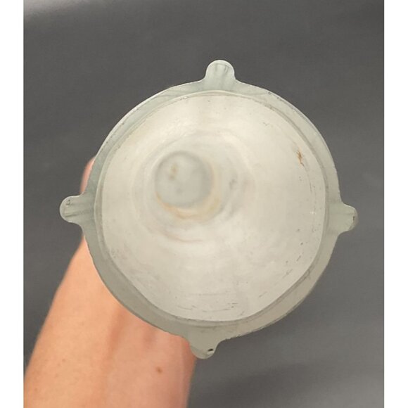 Stretched Eiffel Tower Tall Fluted Clear & White Glass Vase 16"H x 3"W - Picture 6 of 6